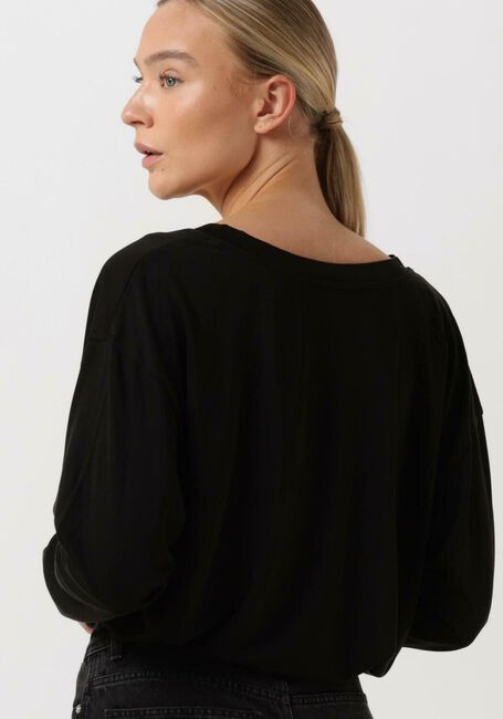 Schwarze SIMPLE Langarmshirts TAMYRA JER-MODAL-22-3 - large