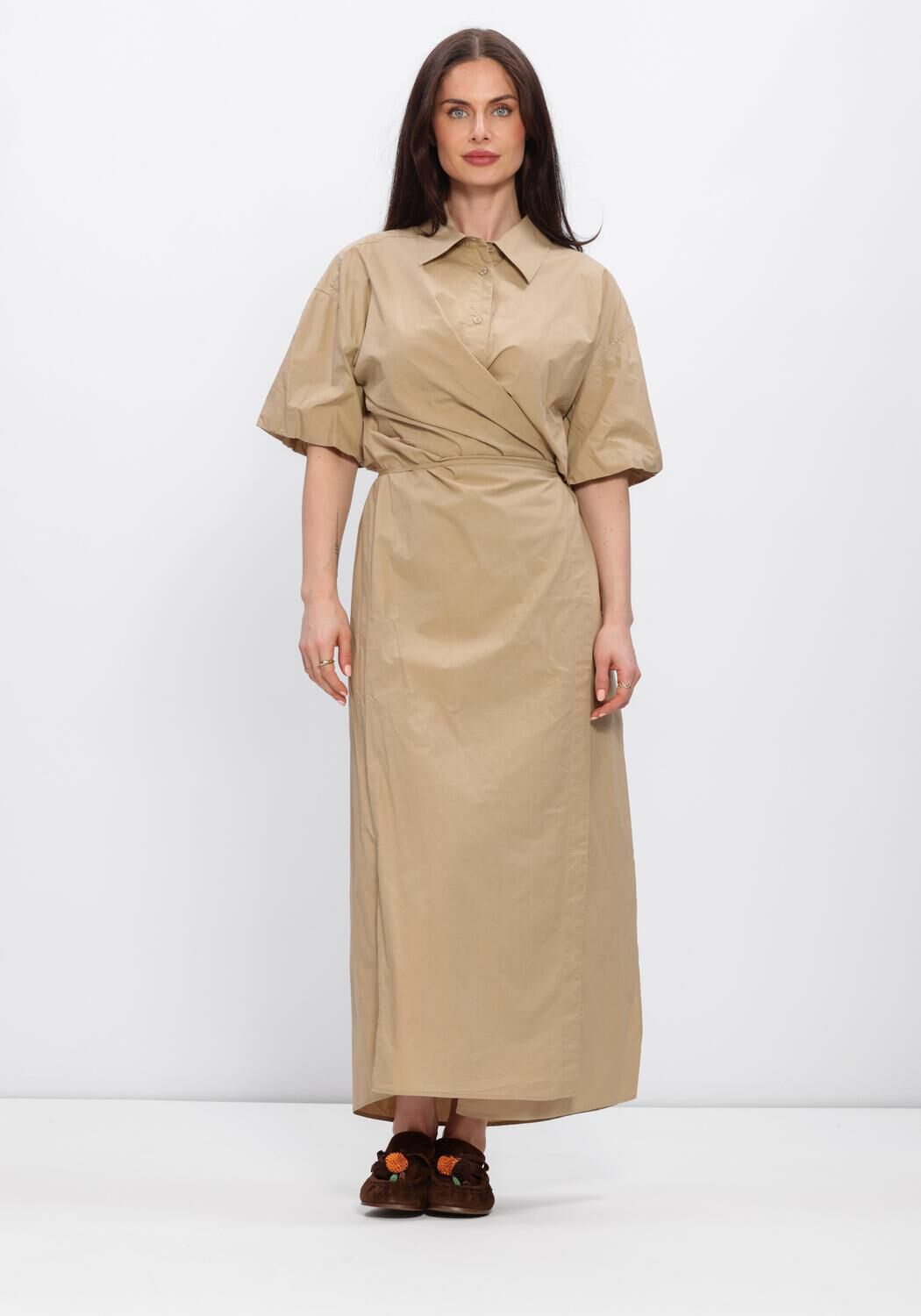 Braune SECOND FEMALE Midikleid RHYE DRESS - large