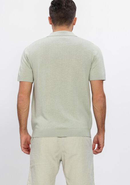 Gr&uuml;ne SELECTED MEN Polo-Shirt SLHMATTIS SS KNIT SUN OPEN POLO - large