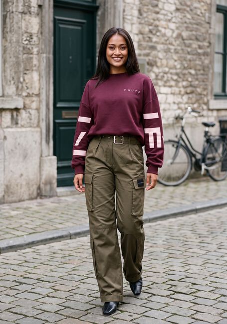 Bordeaux HAUTE L'AMITI&Eacute; Pullover & Cardigans MAXI SPLIT LOGO SWEAT - large