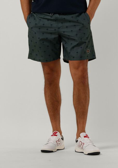 Grüne SHIWI Badehosen MEN SWIMSHORT SCRATCHED SHIWI PALM - large