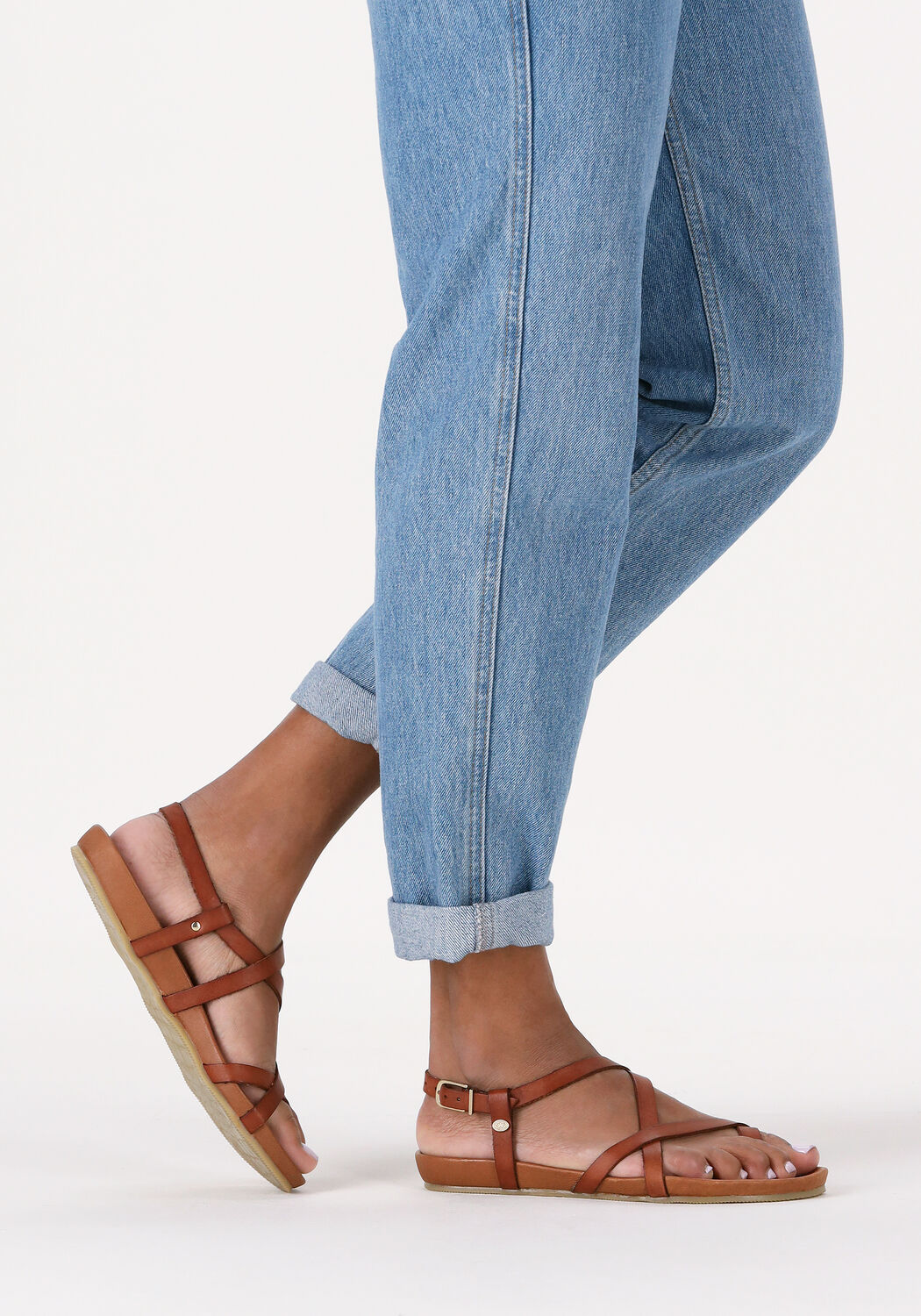 Cognac kleurige online sandalen