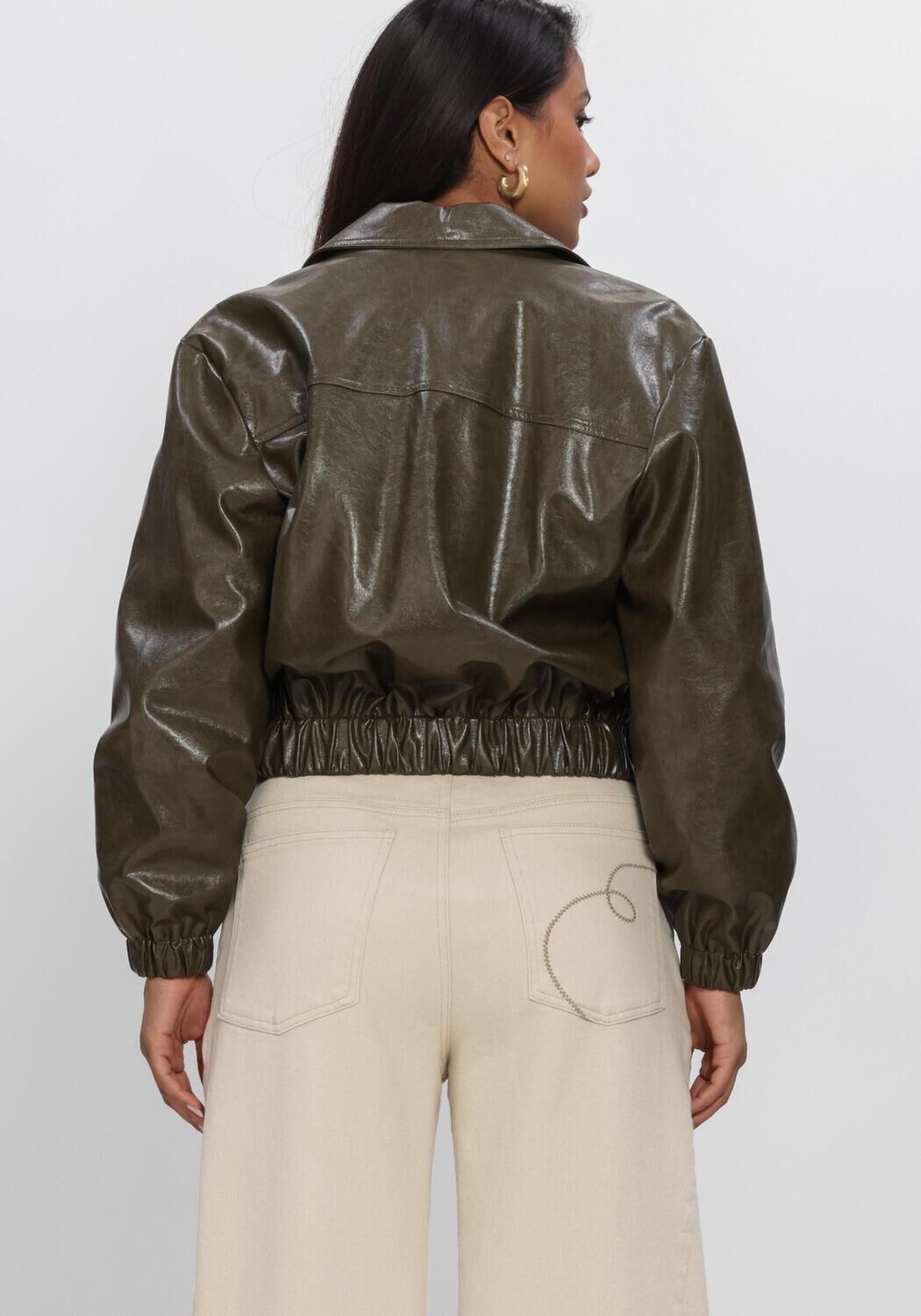 Khaki NUKUS Jacken MADELIN JACKET PU - large