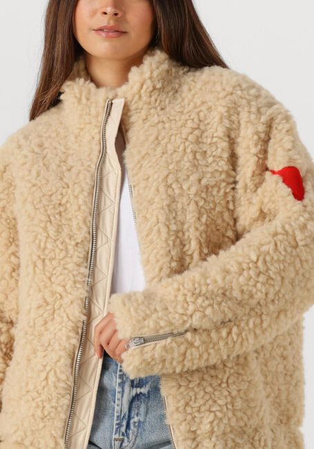 Beige ALIX THE LABEL Teddy-Jacke LADIES WOVEN TEDDY COAT - large
