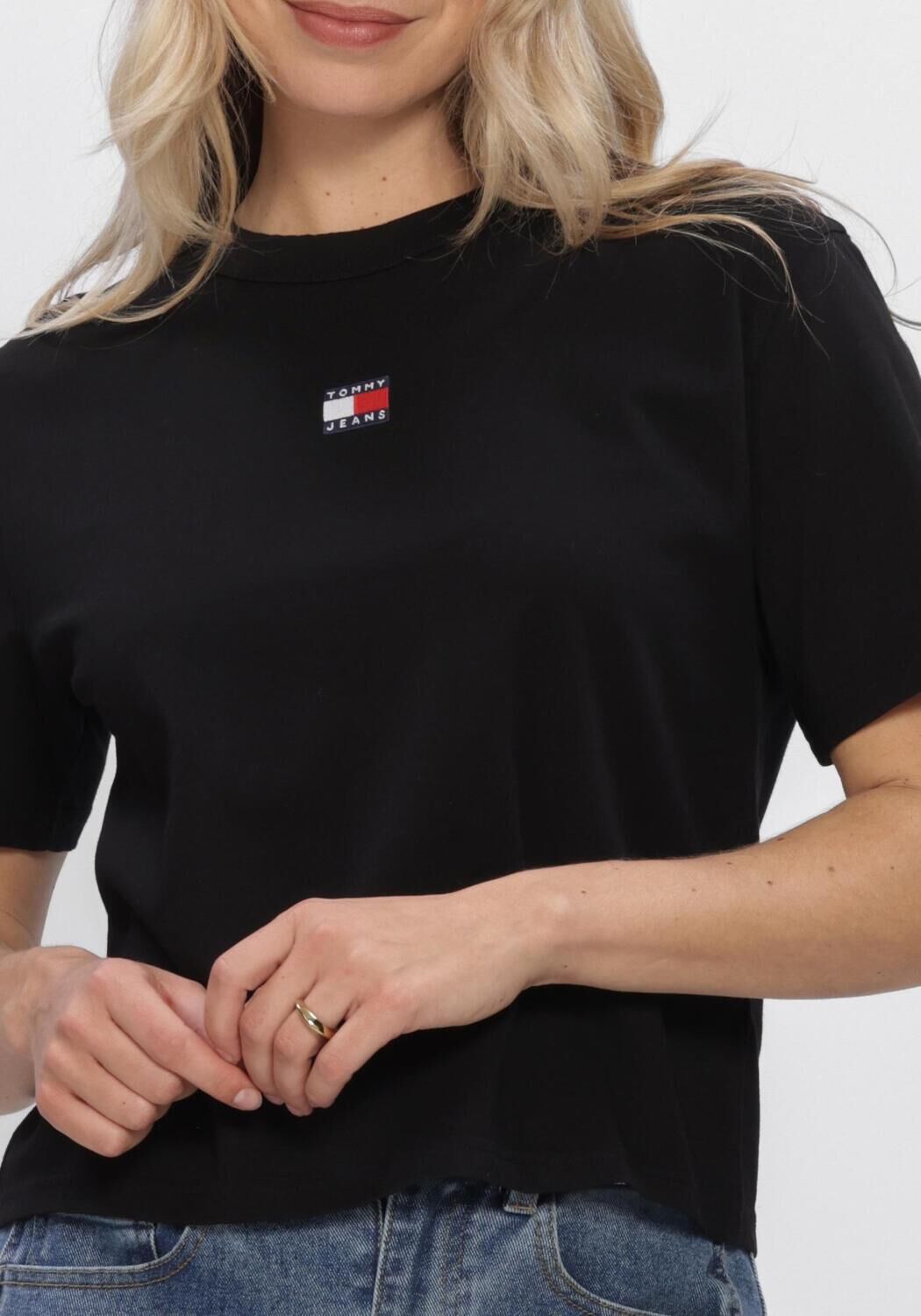 Schwarze TOMMY JEANS T-shirt TJW BXY BADGE TEE EXT - large
