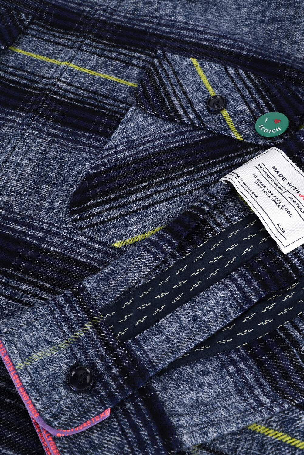 Mehrfarbige/Bunte SCOTCH & SODA Overshirt CHECKED SHIRT JACKET - large