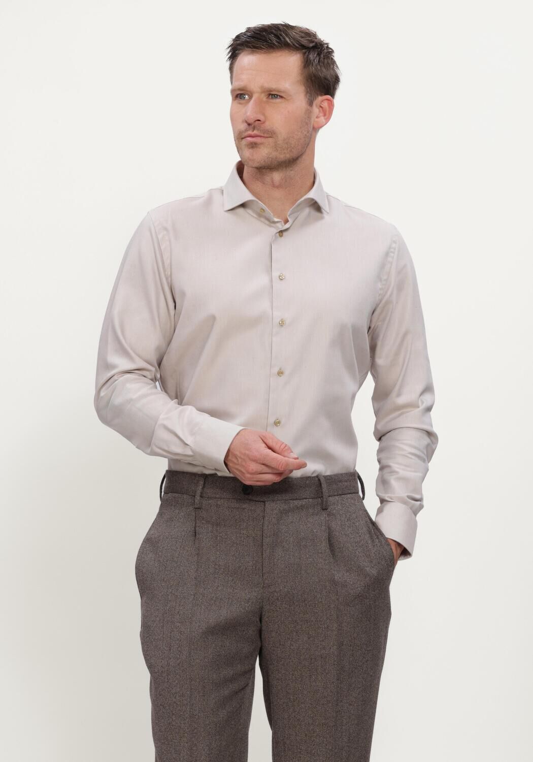 Beige PROFUOMO Klassisches Oberhemd CLASSIC - large
