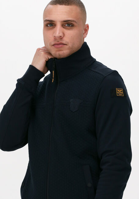Dunkelblau PME LEGEND Strickjacke ZIP JACKET STRUCTURE SWEAT - large