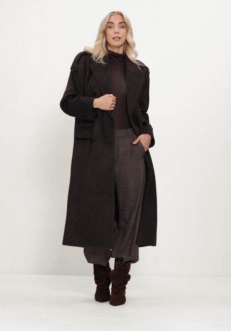 Braune HAUTE L'AMITI&Eacute; M&auml;ntel LIDA TAILOR WOOL COAT - large