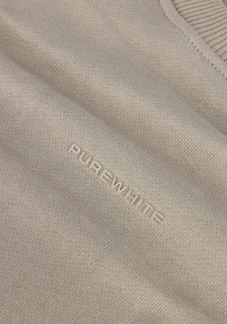 Taupe PUREWHITE Pullover CREWNECK WITH ARTWORK PATCH ON BACK - large