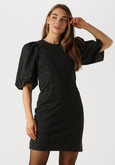 Graue CO'COUTURE Minikleid ZEBRA CROP PUFF DRESS - large