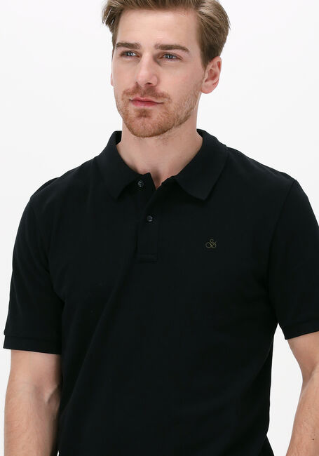 Schwarze SCOTCH & SODA Polo-Shirt PIQUE POLO - large