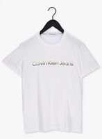 Weiße CALVIN KLEIN T-shirt MIXED INSTITUTIONAL TEE