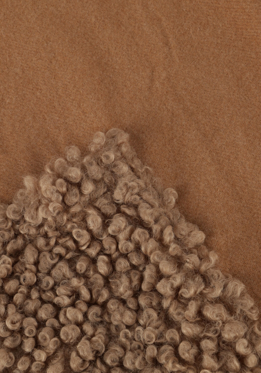 Camelfarbene LIU JO Strickjacke FAKE FUR CLOACK - large