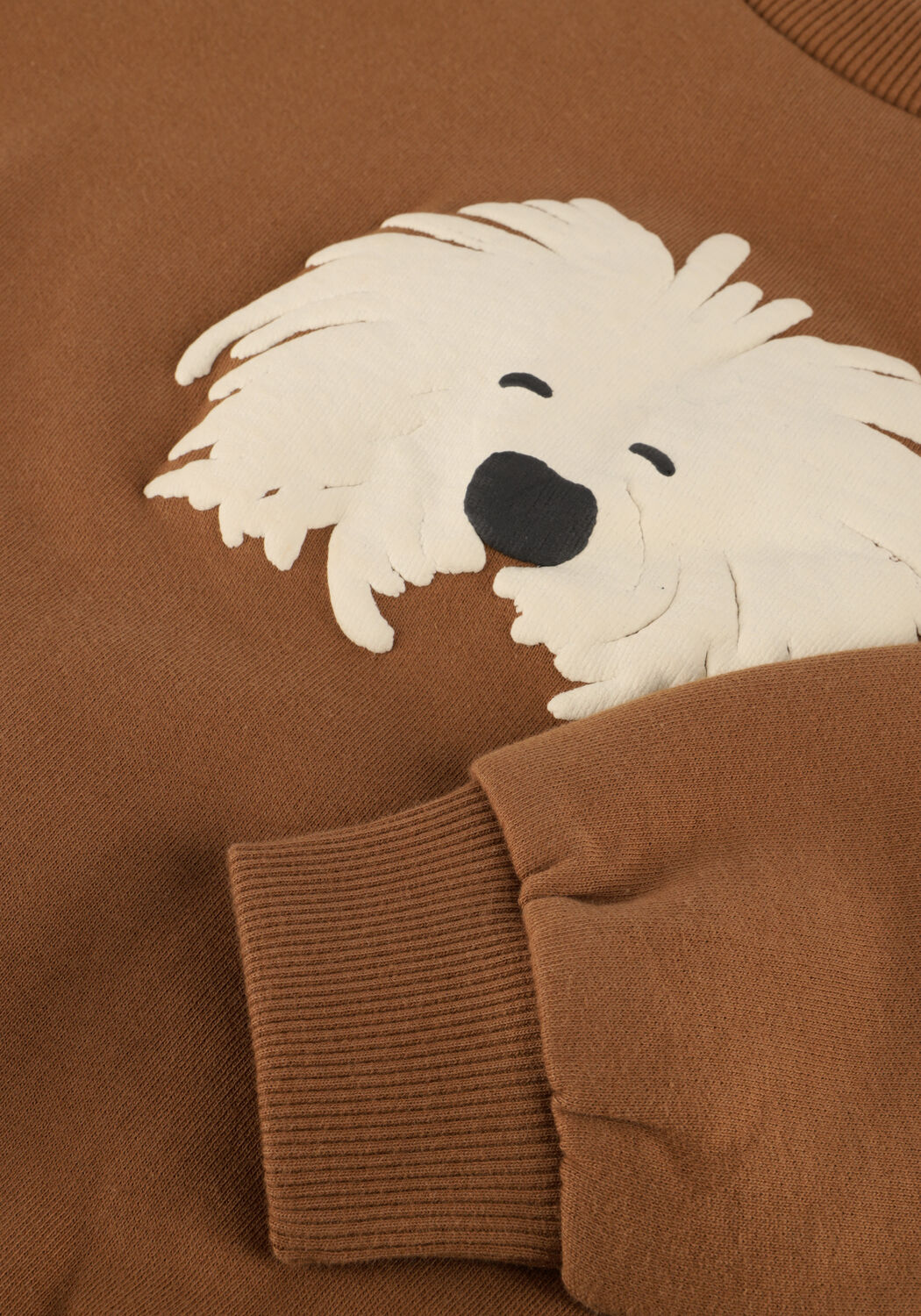 Braune Sproet & Sprout Pullover SWEATSHIRT MOUSTACHE DOG - large