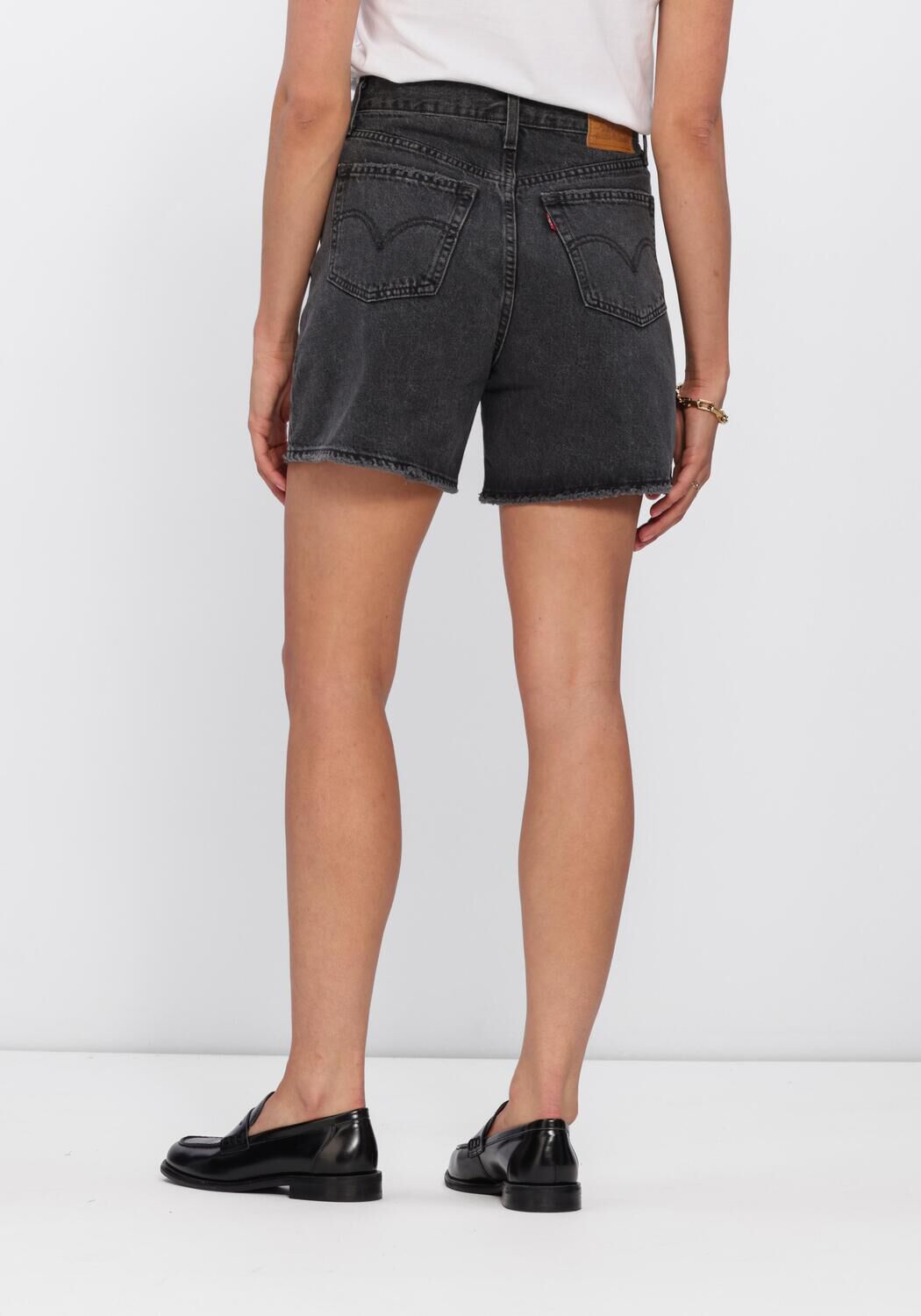 Dunkelgrau LEVI'S Kurze Hosen HIGH BAGGY SHORT SHORT - large