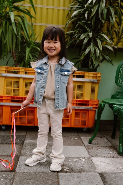 Blaue DAILY7 Gilet DENIM GILET ALLOVER PRINT - large