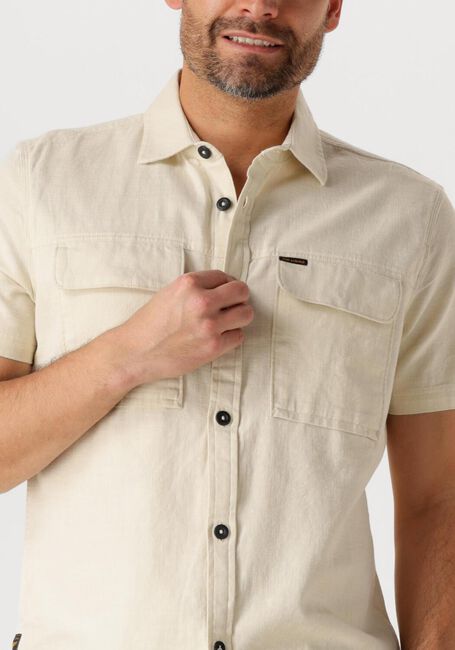 Beige PME LEGEND Casual-Oberhemd SHORT SLEEVE SHIRT SLUB COTTON - large
