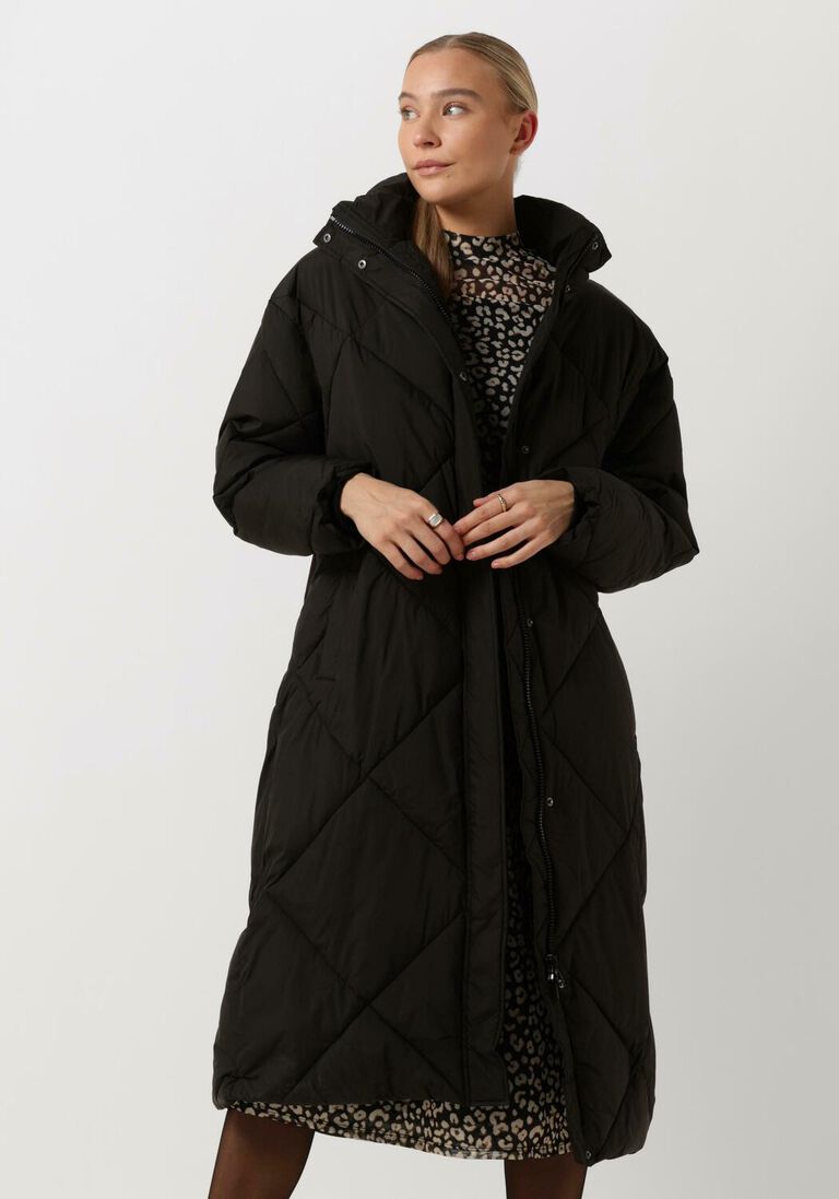 schwarze notre-v wattierte jack puffer diamond