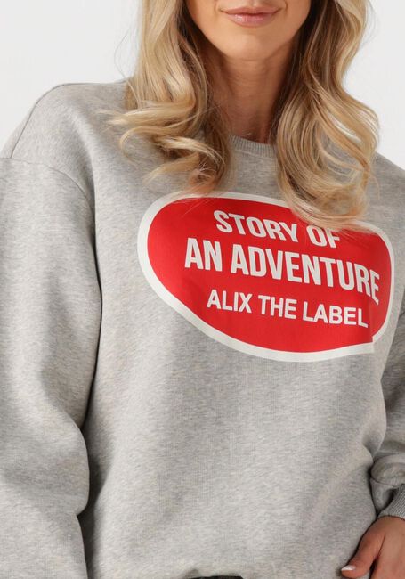Graue ALIX THE LABEL Sweatshirt LADIES KNITTED ADVENTURE SWEATER - large