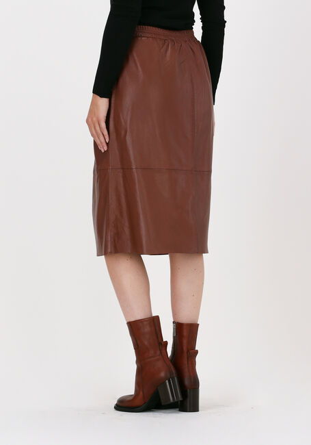 Cognacfarbene SUMMUM Midirock SKIRT LAMBSLEATHER - large