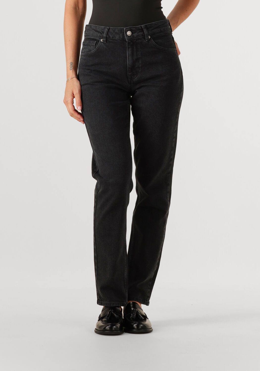 Schwarze SELECTED WOMEN Slim fit jeans SLFSLIM BEA-KORI MW JEANS - large