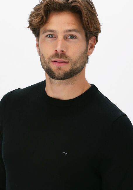 Schwarze CALVIN KLEIN Pullover SUPERIOR WOOL CREW NECK SWEATE - large