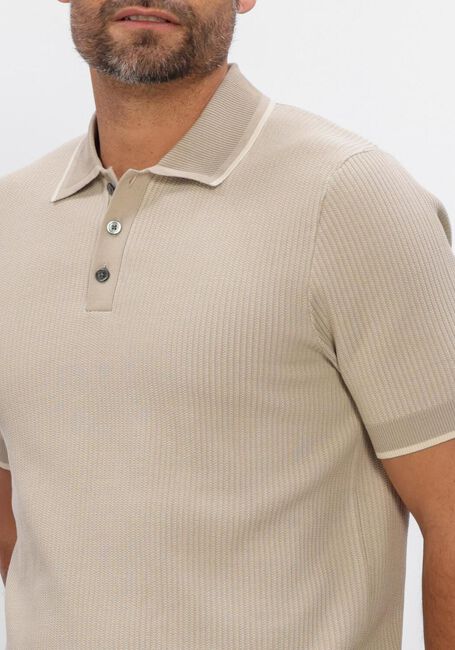 Beige PROFUOMO Polo-Shirt POLO SS COTTON SILK - large