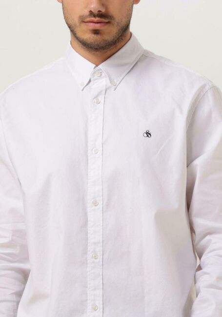 Weiße SCOTCH & SODA Casual-Oberhemd REGULAR FIT SHIRT - large