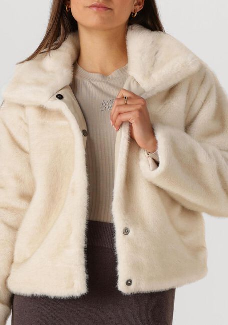 Ecru NUKUS Fake-Fur-Jack PLEUN JACKET - large