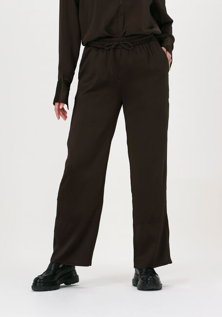 Braune NEO NOIR Weite Hose KULY CREPE SATIN PANTS - large