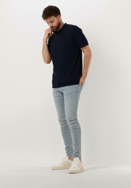 Dunkelblau SELECTED HOMME Polo-Shirt SLHBERG SS KNIT POLO NOOS - large