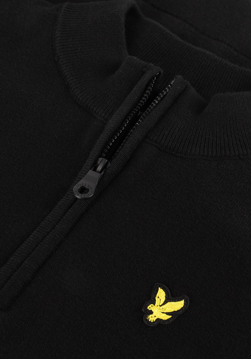 Schwarze LYLE & SCOTT Pullover 1/4 ZIP JUMPER - large