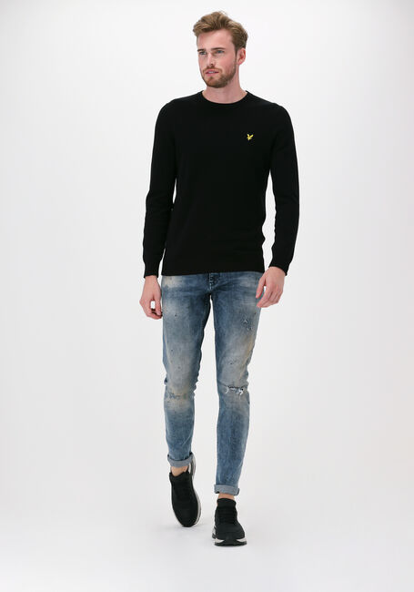 Schwarze LYLE & SCOTT Pullover CREW NECK COTTON MERINO JUMPER - large