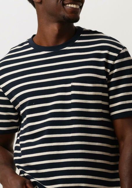 Blaue ANERKJENDT T-shirt AKKIKKI S/S STRIPE TEE - GOTS - large