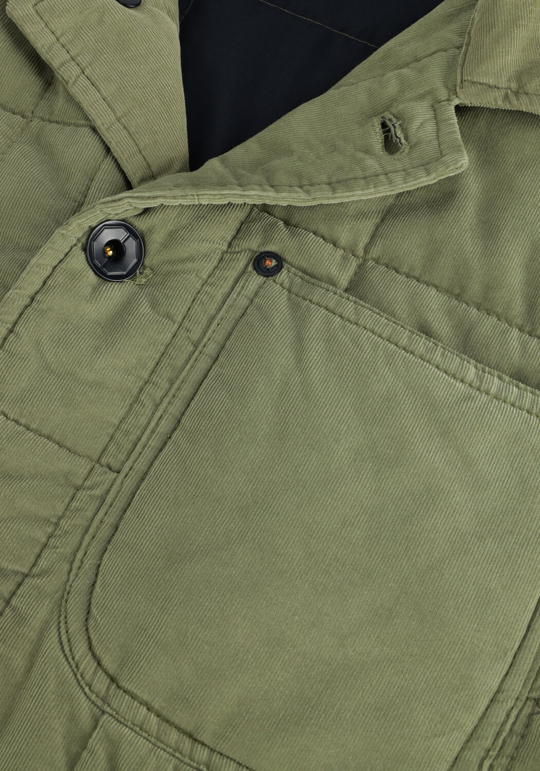 Gr&uuml;ne DSTREZZED Wattierte Jack WORKER JACKET BABYCORD - large