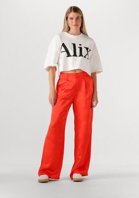 Rote ALIX THE LABEL Hose LADIES WOVEN HEARTS PANTS - large