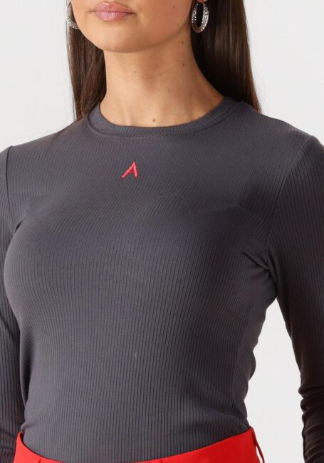 Dunkelgrau ALIX THE LABEL Top LADIES KNITTED MODAL LONGSLEEVE TOP - large