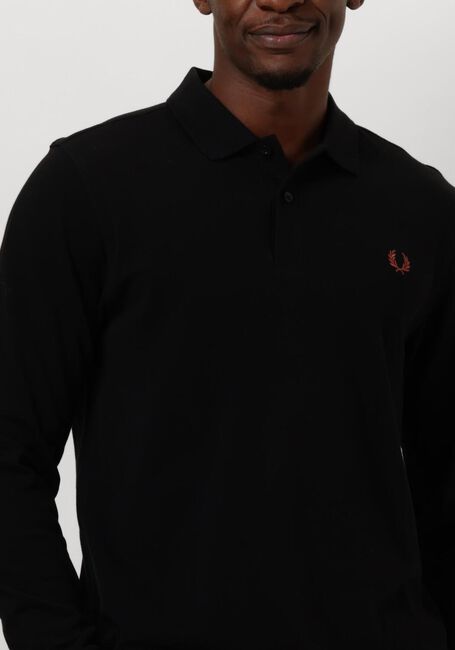 Schwarze FRED PERRY Polo-Shirt LONG SLEEVE PLAIN FRED PERRY SHIRT - large