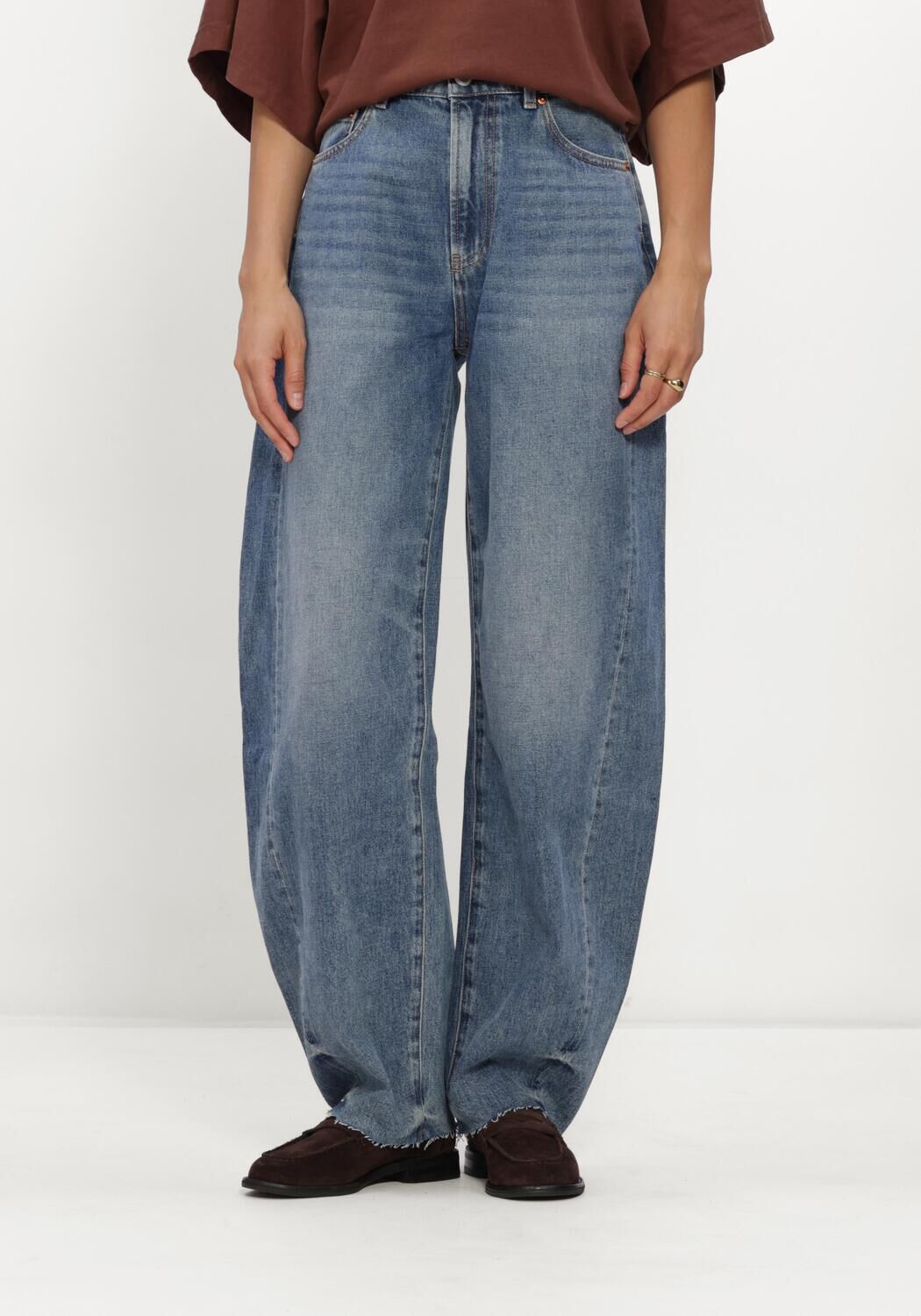 Blaue CATWALK JUNKIE Wide jeans SUPER BARREL FIT JEANS - large
