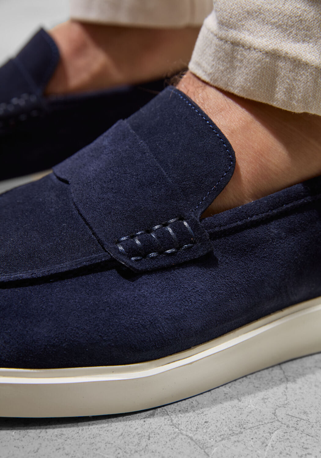 Blaue STEFANO LAURAN Loafer 7183 - large