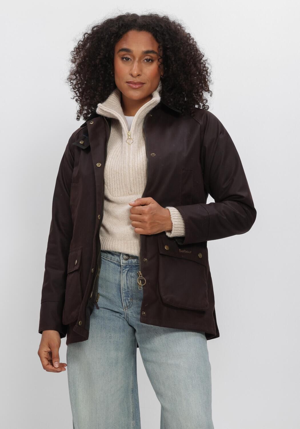 Braune BARBOUR Jack ACORN WAX JACKET - large