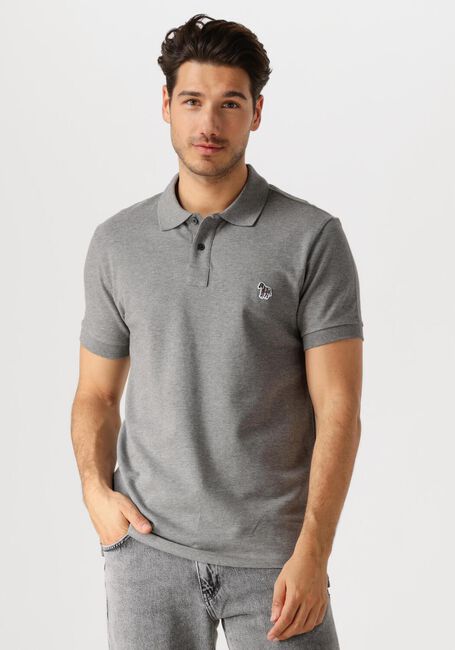 Graue PS PAUL SMITH Polo-Shirt MENS SLIM FIT SS POLO SHIRT ZEBRA - large