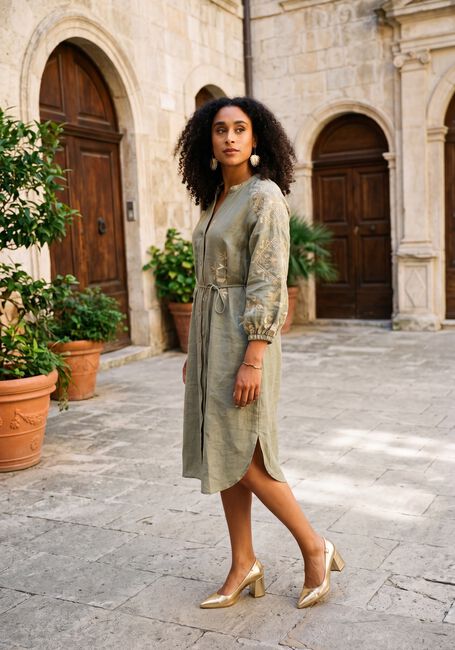 Gr&uuml;ne GREEK ARCHAIC KORI Midikleid S26K-2143242 - large