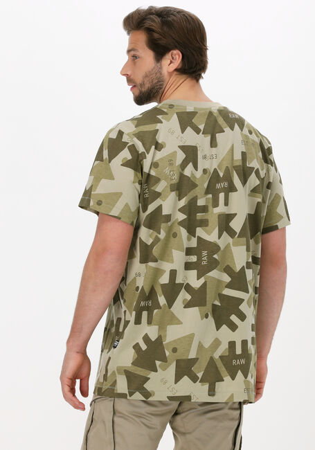 Beige G-STAR RAW T-shirt ARROW CAMO LOOSE R T - large