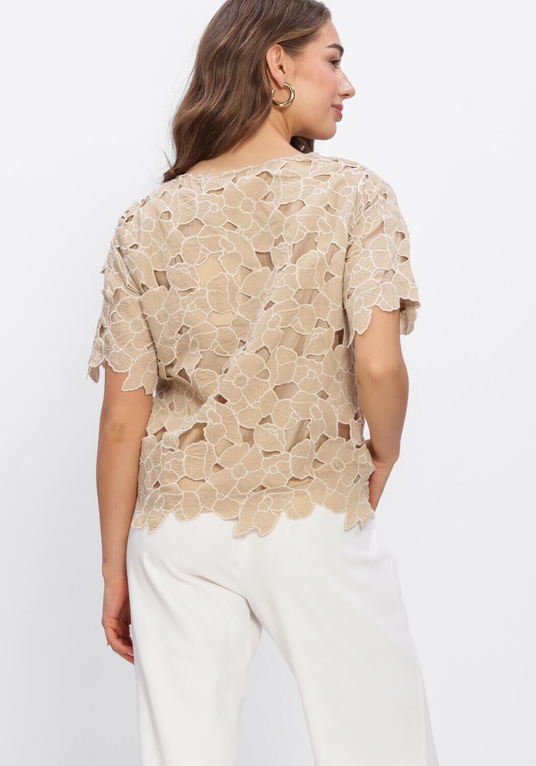 Goldfarbene NUKUS Top OCTAVIA TOP FLOWER - large