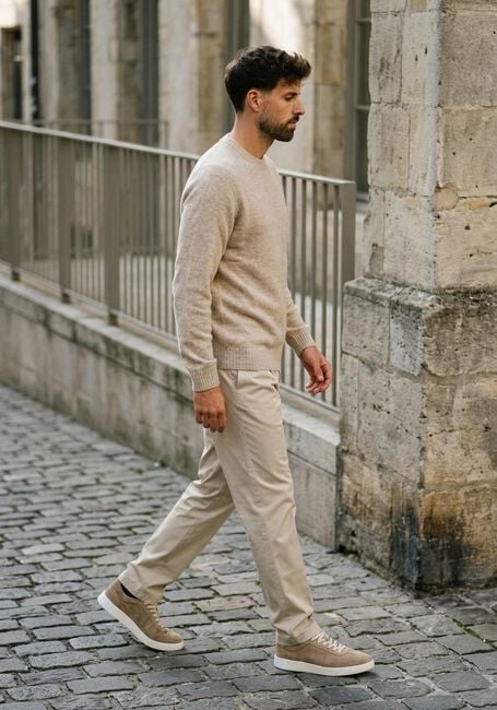 Sand PROFUOMO Pullover PULLOVER CREW NECK - large