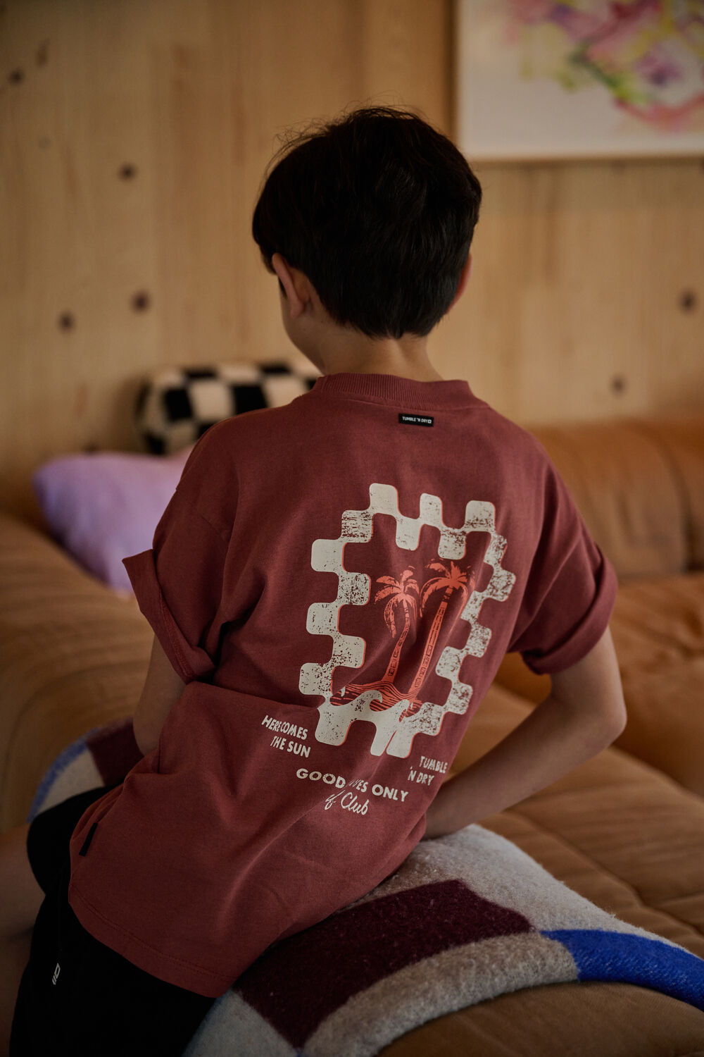 Braune TUMBLE 'N DRY T-shirt PORT DOUGLAS - large