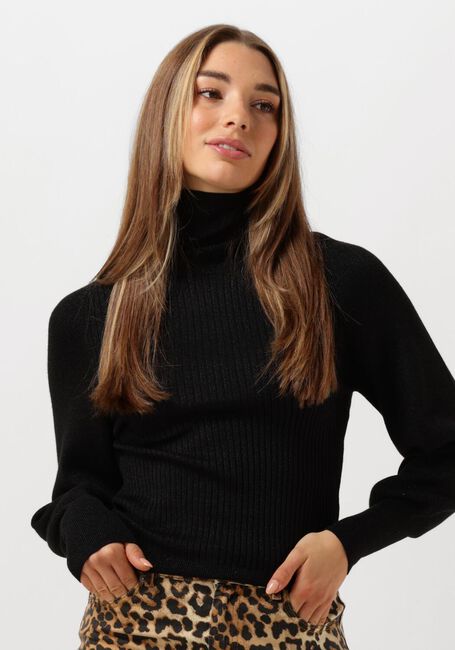 Schwarze NUKUS Rollkragenpullover JESSICA PULLOVER LUREX - large