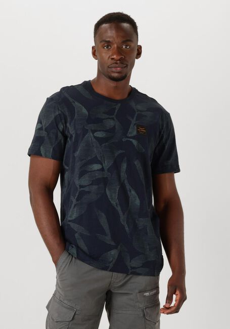 Dunkelblau PME LEGEND T-shirt SLUB JERSEY AOP - large